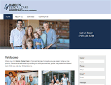 Tablet Screenshot of barnesdentalcare.com